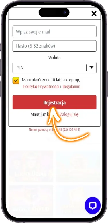 SuperCat Casino zakończenie rejestracji
