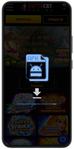 Instalacja pliku APK Casino Cat na telefonie