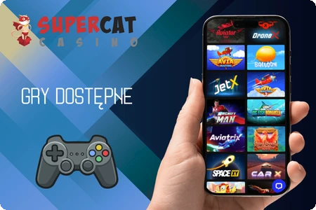 Gry dostępne w aplikacji mobilnej Casino Cat