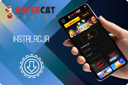 Instalacja aplikacji Casino Cat na smartfonie